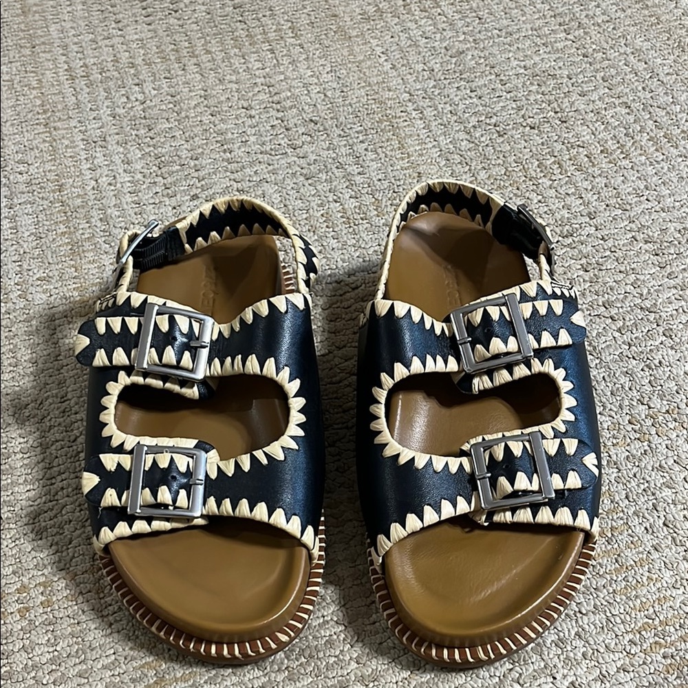 Great lug sole sandal. Goes with everything! Feels like a Birkenstock